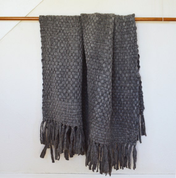 Alpaca Blanket Chunky Knit Throw Hand Knitted Blanket