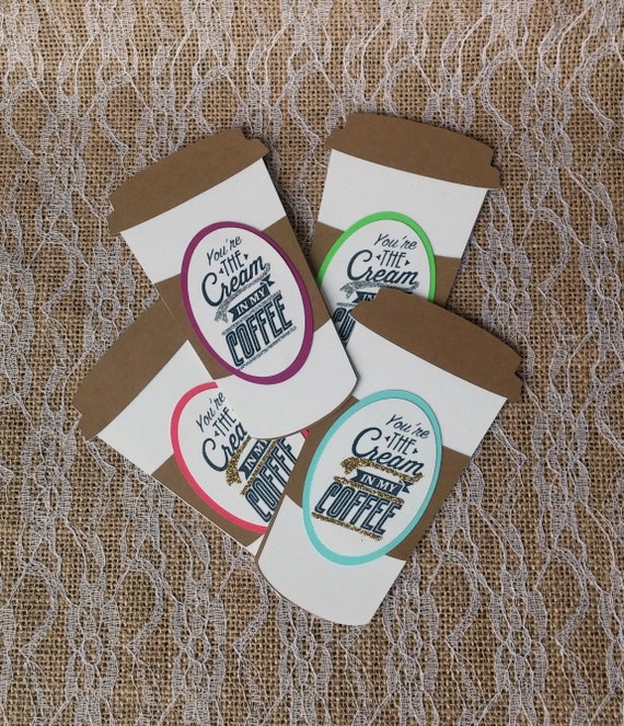 Coffee Travel Mug Gift Card Holders Set of Gift Card Sleeves