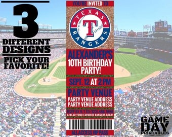 Items similar to Texas Rangers Birthday Invitation on Etsy