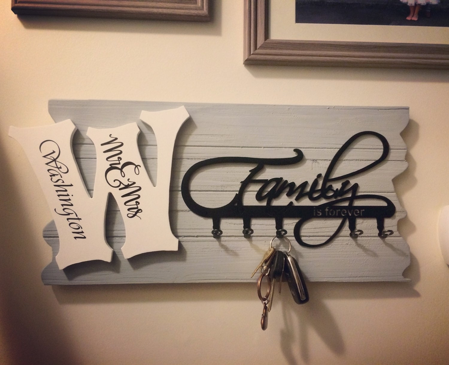 Wooden Key Holder Board Unique Key Holder Christmas Gift