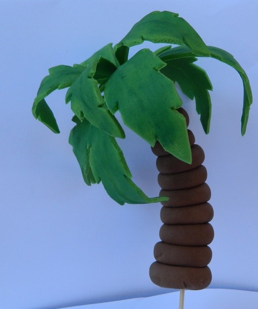 1 Edible 3D TROPICAL PALM Tree Cake Decoration Cupcake