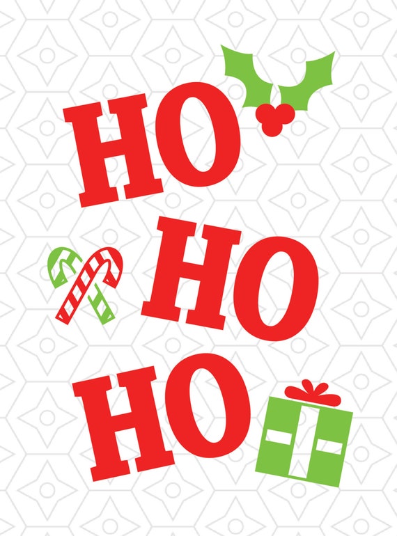 Download Christmas "Ho Ho Ho" Decorative Decal, SVG, DXF and AI ...