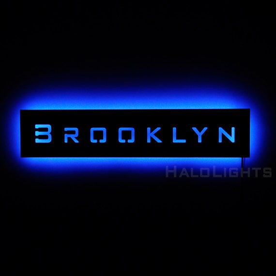 Lighted Brooklyn Sign LED Blacklite Brooklyn by HaloLights