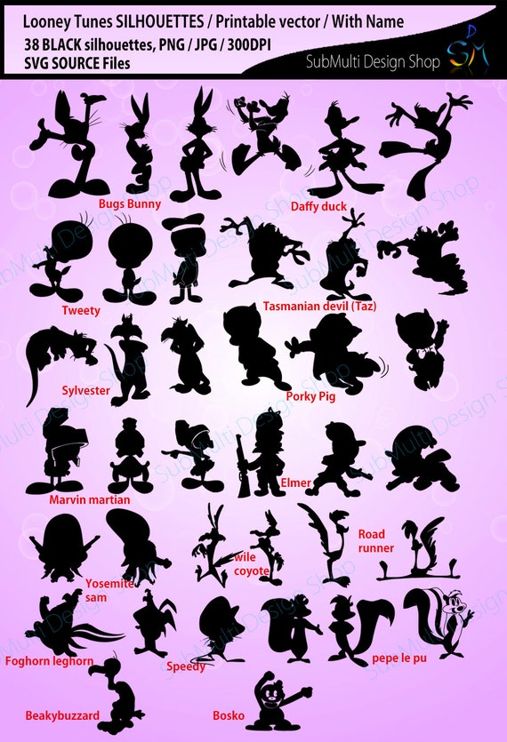 Looney tunes silhouette / looney tunes / by SubMultidesignshop