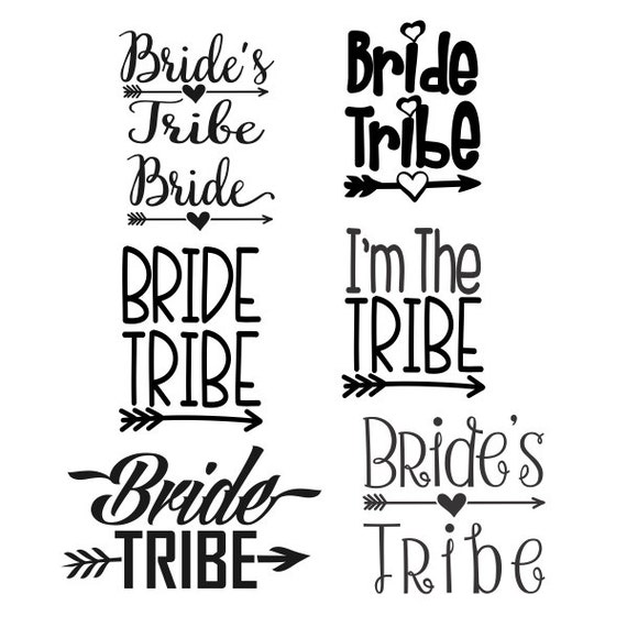 Download Bride Tribe Cuttable Designs SVG DXF EPS use with Silhouette