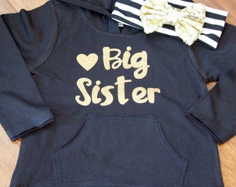Girls big sis shirt, big sister shirt, little sister shirt, sibling shirts, pregnancy announcement shirt, baby announcement shir