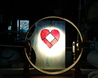 Stained Glass Heart Suncatcher with Bevel