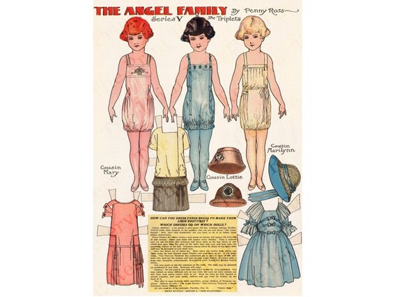 angel paper dolls