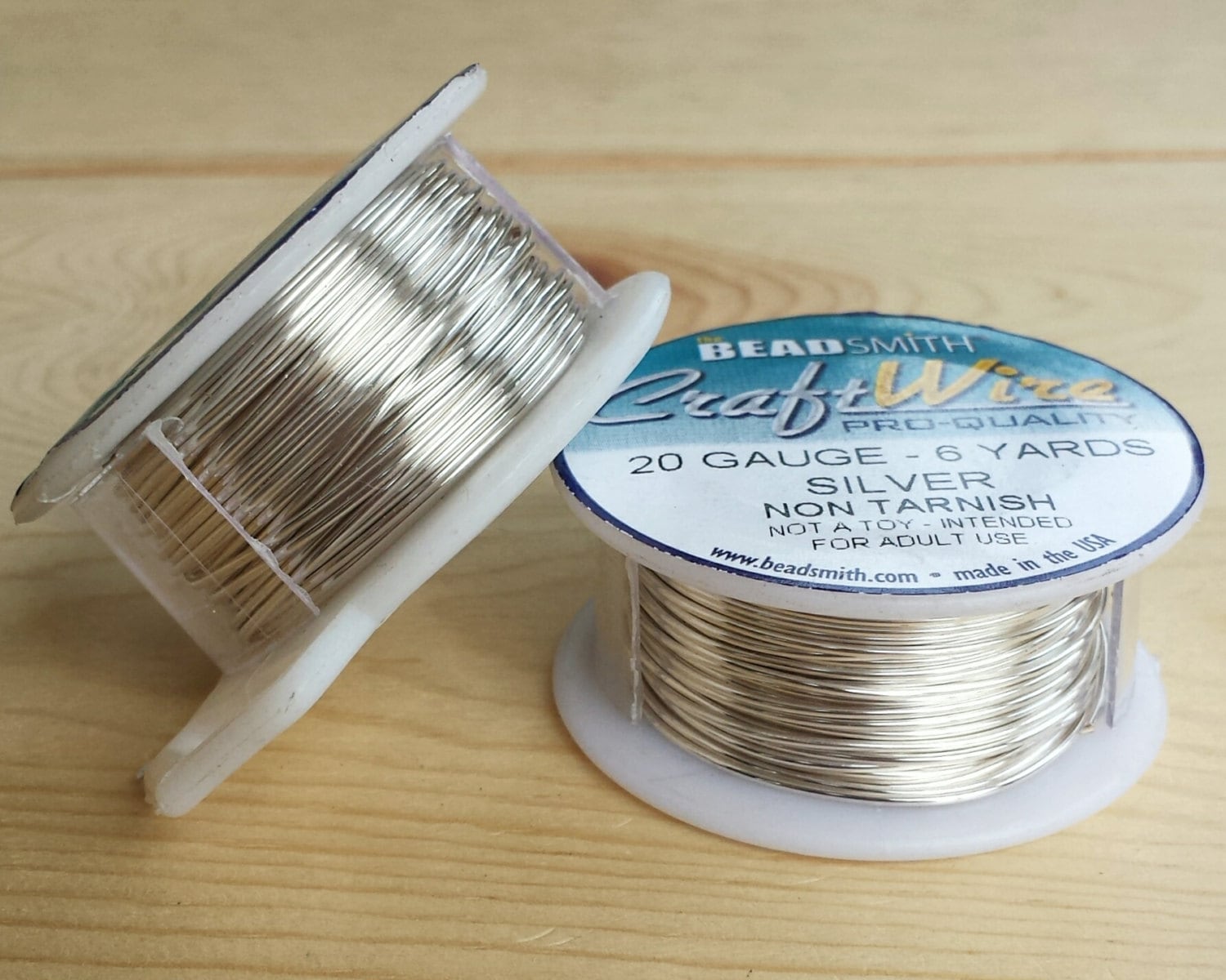 20 gauge Silver Plated Craft Wire >> 6 yards, 20 GA, NonTarnish Silver