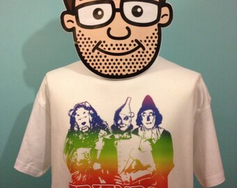 Wizard of Oz - Friends of Dorothy T-Shirt (Cowardly Lion / Tin Man / Scarecrow / L. Frank Baum) - White Shirt