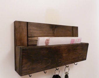Mail Box Organizer, Mail Rack, Entryway Organizer, Key Rack, Mail Box, Key Holder, Expresso