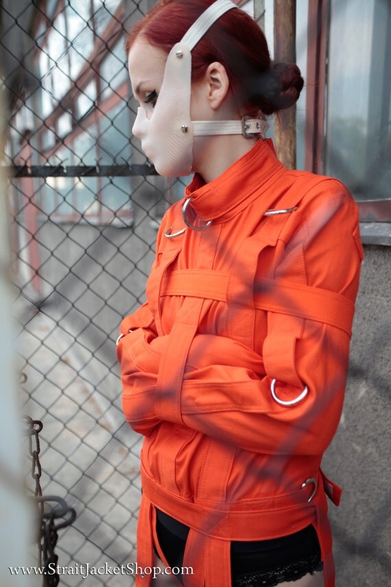 Orange Inmate Straitjacket Restraining Straitjacket For 