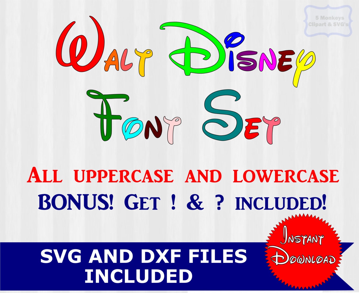 Disney SVG File Font