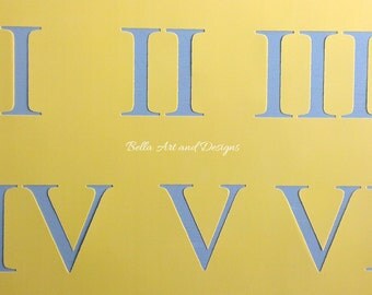 Roman Numeral Stencil Set I to X Design 2 by BellaArtandDesign