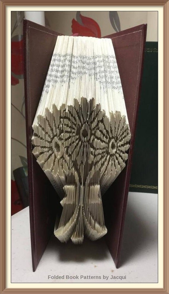 Daisy Flowers. Book Folding Pattern
