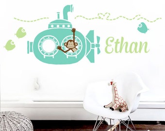 Submarine wall decal | Etsy