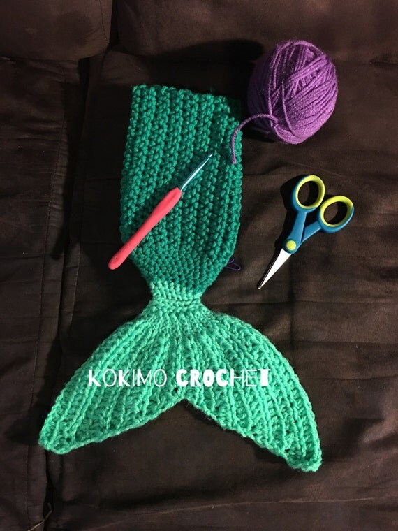 Princess Mermaid tail handmade Crochet Mermaid fin 18 inch