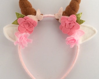 gift for her, Faun horn faun ear headdress