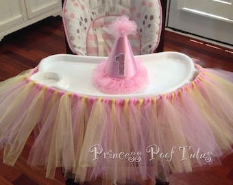 Highchair Tutu - Any Colors Available - Perfect for Baby Girl's Birthday!