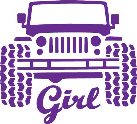 Jeep girl vinyl decal jeep yeti decal off by ARGraphicDesigns