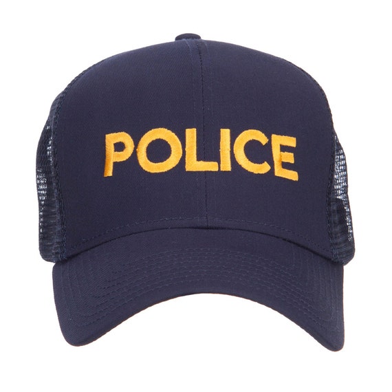 Police Embroidered Mesh Cap