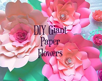 Large Easy DIY paper flower templates SVG cutting files DIY