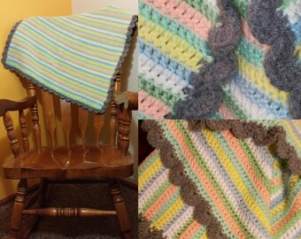Handmade Baby Blanket/ Lap Throw (multi color)
