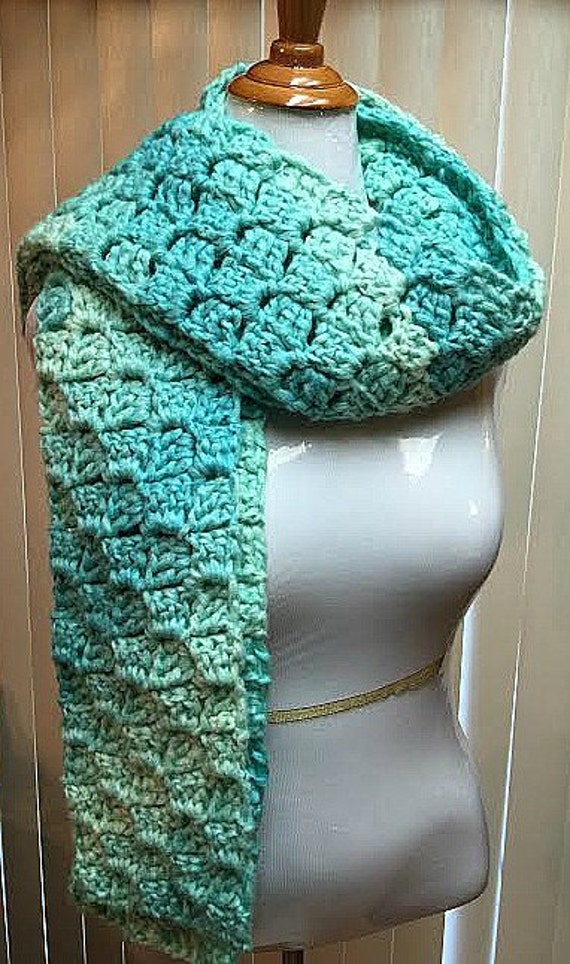 Oversized Scarf Crochet Scarf Crocheted Scarf by CozyNCuteCrochet