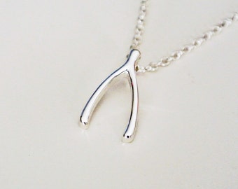Small Wishbone Necklace/ Wishbone Necklace Silver/ Wishbone Necklace Gold