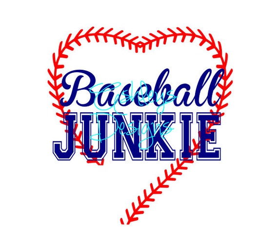 Download Baseball Junkie Heart Laces SVG File by TheSVGcorner on Etsy