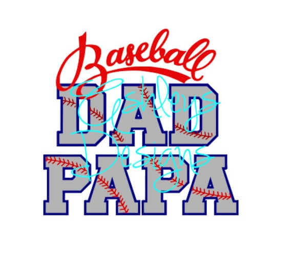 Baseball Dad Papa SVG File by TheSVGcorner on Etsy