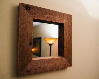 wood framed mirror rustic, large wall mirror, floor mirror, vanity mirror, full length mirror
