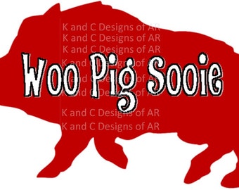 Woo Pig Sooie, Arkansas Razorback SVG, JPG, PNG