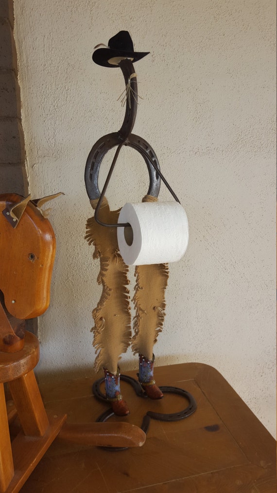 Cowboy toilet paper holder by LazyDays04 on Etsy