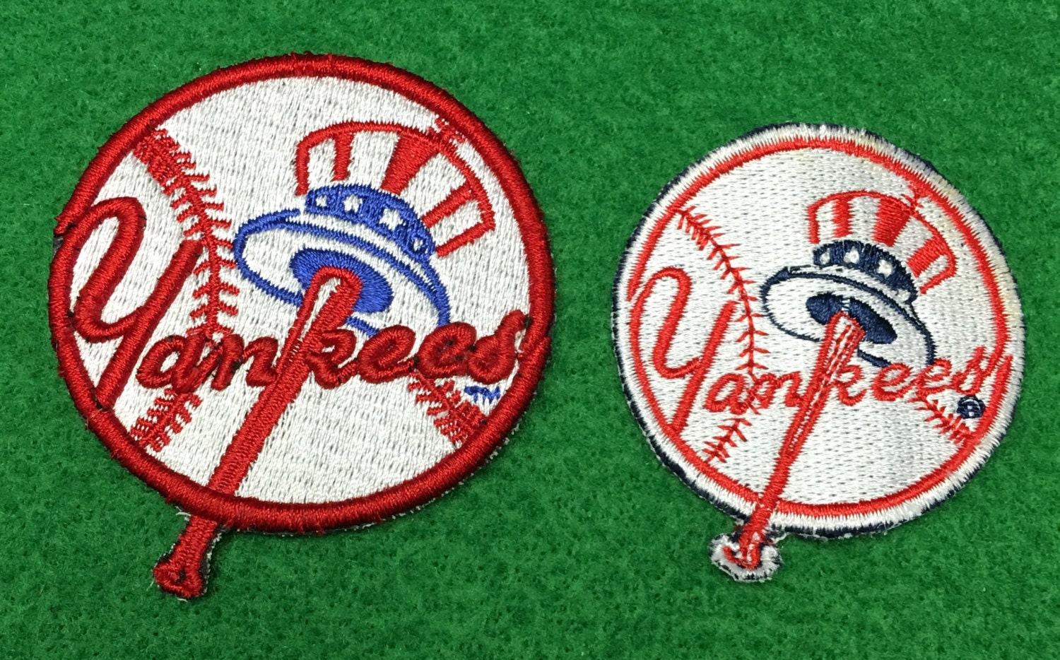 Lot of 2 New York Yankees Embroidered Patches