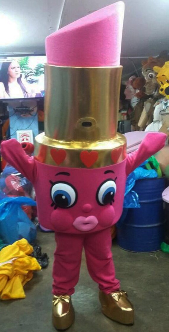 Shopkins Lipstick Mascot Costume Adult by MascotCostumeGalore