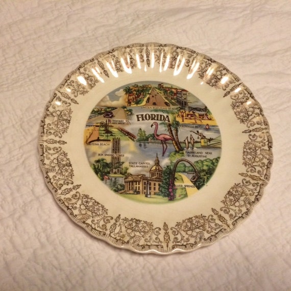 Vintage FLORIDA souvenir plate
