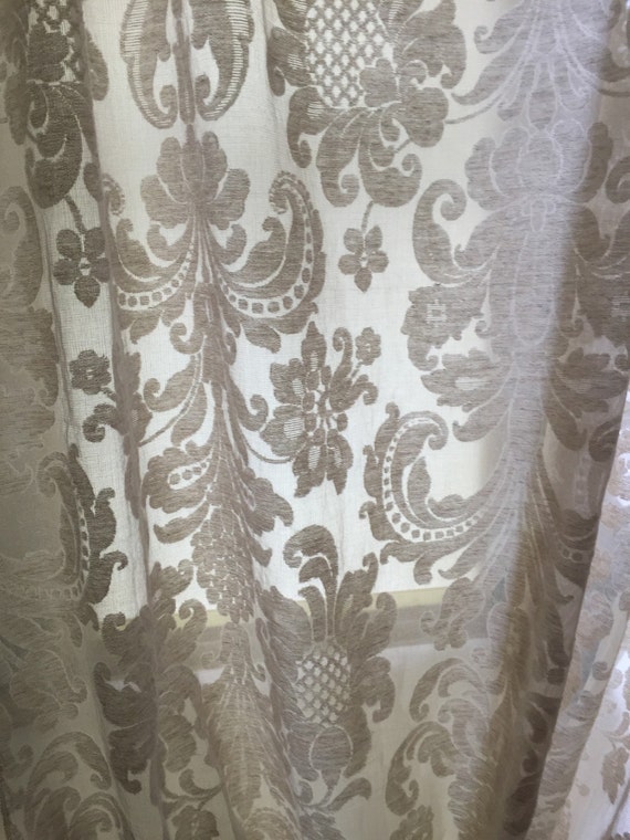 Superb Scottish wool/Cotton Madras lace CURTAIN PANELLING to