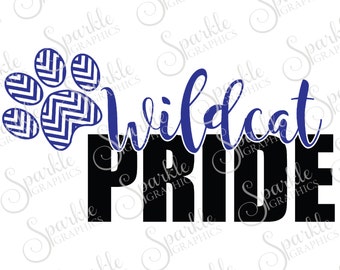 Wildcat Pride Cut File Wildcat svg Wildcat Mascot Mascot svg High School Clipart Svg Dxf Eps Png Silhouette Cricut Cut File Commercial Use