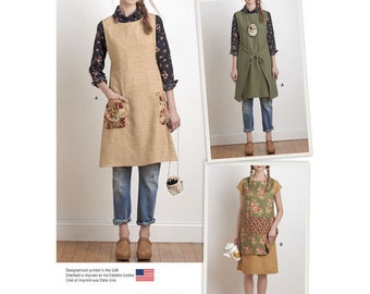 Sewing Pattern for Dottie Angel Reversible Apron Dress and Tabard , Simplicity Pattern 8230, Boho, Art Smock, Eclectic Vintage Style