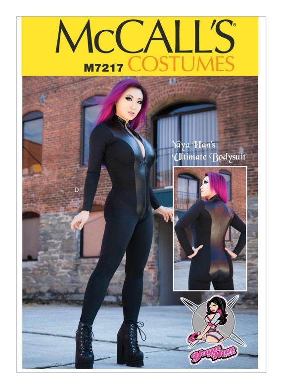 Sewing Pattern for Yaya Han's Ultimate Bodysuit Costume, McCall's Pattern 7217,YAYA HAN Design,Misses Halloween Costume, Cosplay, Plus Sizes