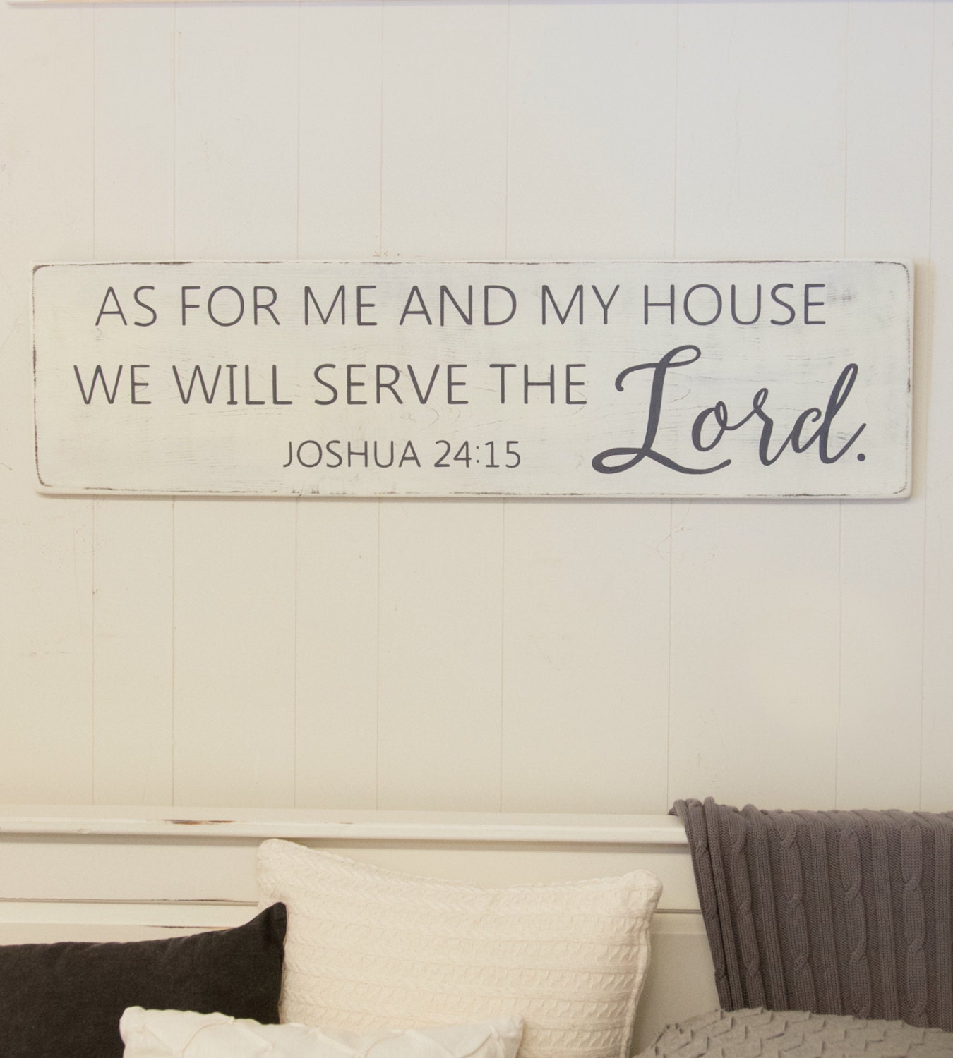 As for me and my house sign Joshua 24 scripture wall art