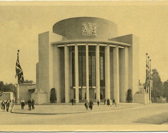 Brussels 1935 Exposition Pavillon de la Grande-Bretagne POSTCARD Carte Postale 1935