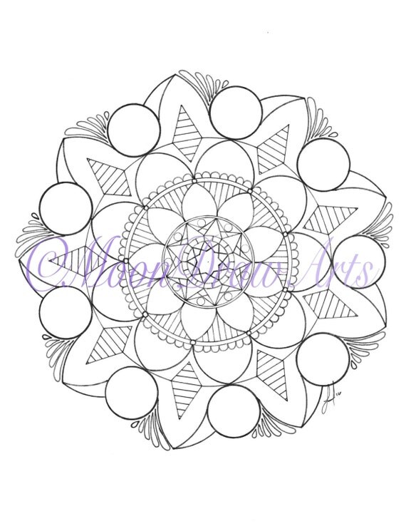 Items similar to Printable Coloring Page - Adult Coloring Page, PDF ...