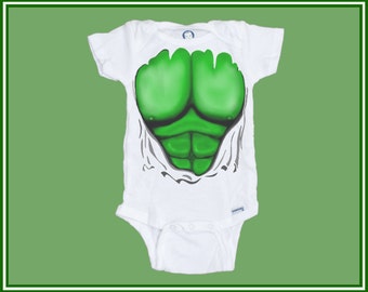Funny baby clothes, Hulk printed baby onesie/jumpsuit for baby boy, Best unique baby gift for baby shower