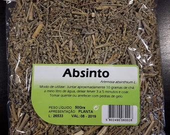 Wormwood Absint Plant & Loose Leaf (Artemisia absinthium) Organic 100% Natural Medicinal - Sealed Bags 50g