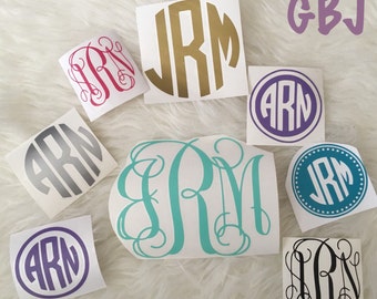 4.5 inch Personalized Monogram Vinyl Decal-Car decal-Laptop Decal-Ipad Decal-Phone Decal