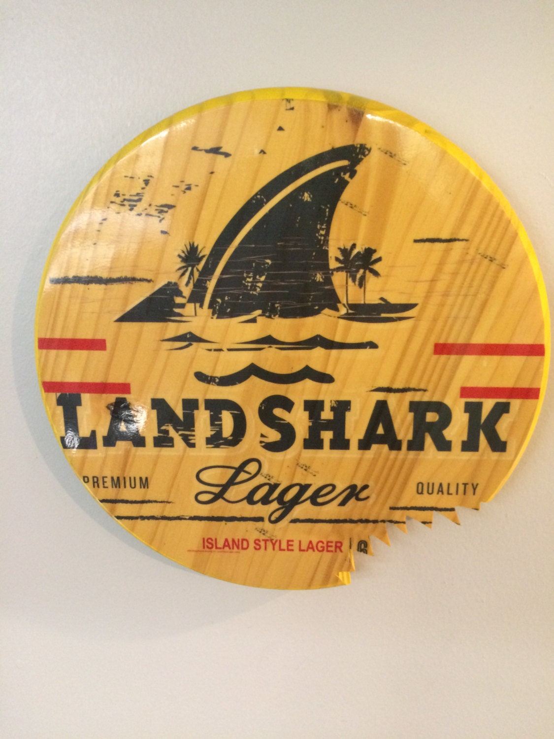 Landshark Lager Wood Sign