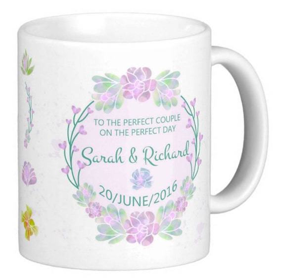 customized wedding mugs, wedding ceremony gift mugs x2 , bride and ...