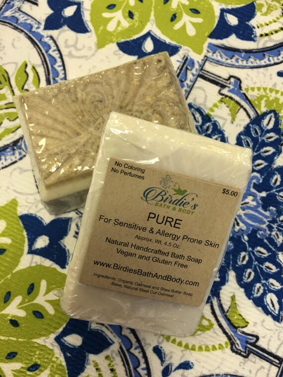 PURE Bath Soap for sensitive & allergy prone by BirdiesBathAndBody